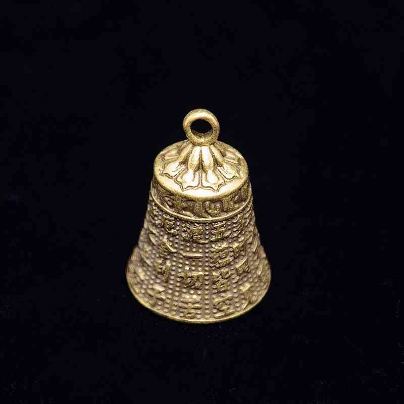 Brass Handicraft Die Casting Scripture Bell Car Button Wind Bell Tibetan