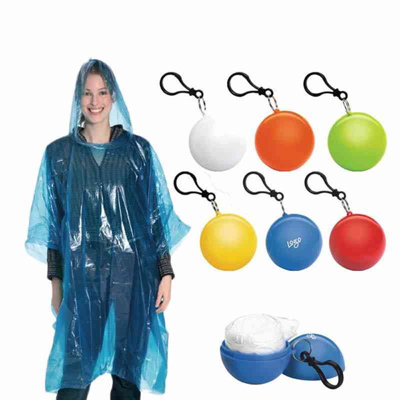 Bærbar regnfrakke poncho unisex regnfrakke bold