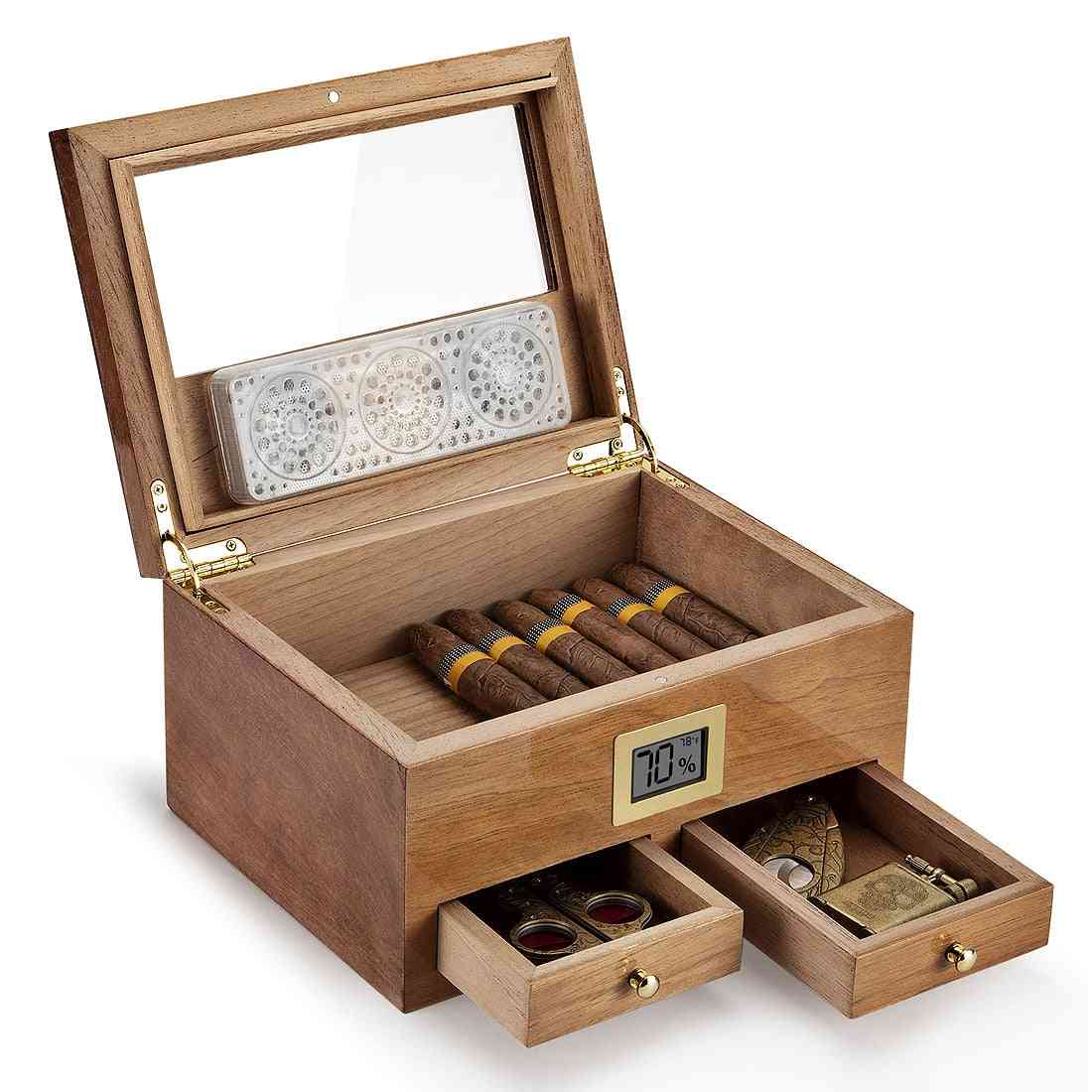 Portable Humidor Box Cigar Case