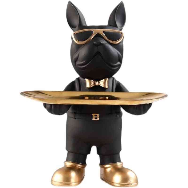 Bulldog Animal Figurines Home Decoration Accessories Table Ornaments Statue Decor