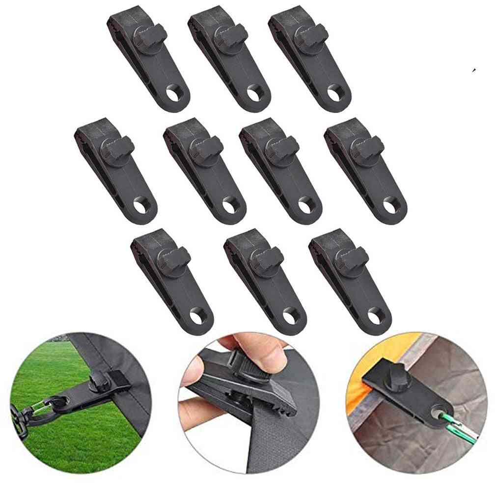 Grip Awning Clamp Pegs Canopies Camping Travel Tarps Clip Hook