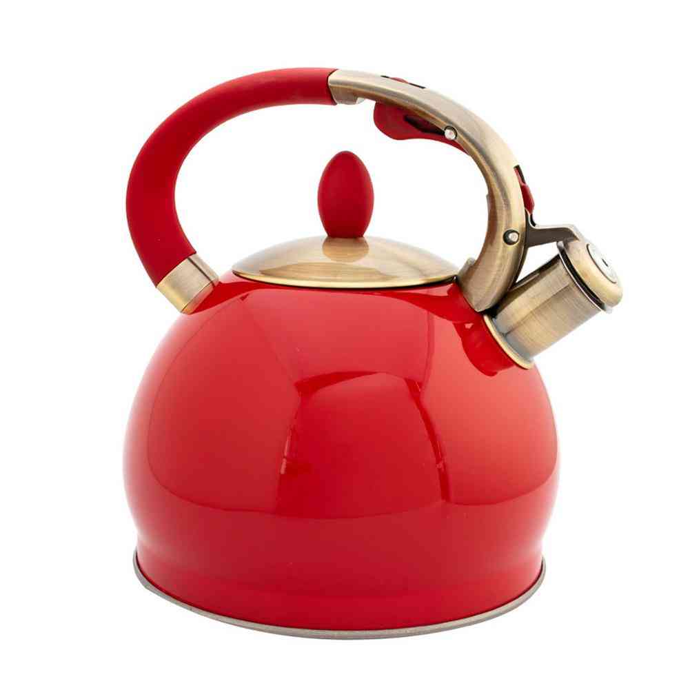 Whistling Kettle Electroplated Bronze Heat Resistant Handle Stainless Steel