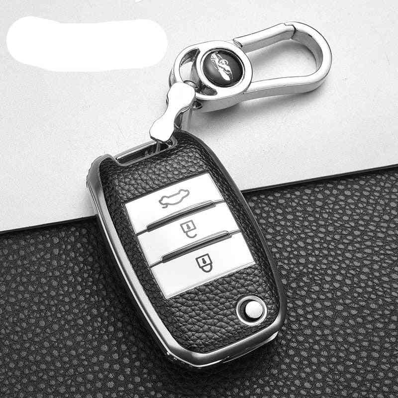 Tpu Folding Car Key Cover Protection For Kia Sid Rio Soul Sportage Ceed Sorento Cerato K2 K3 K4 K5 Remote Case Protect Keychain
