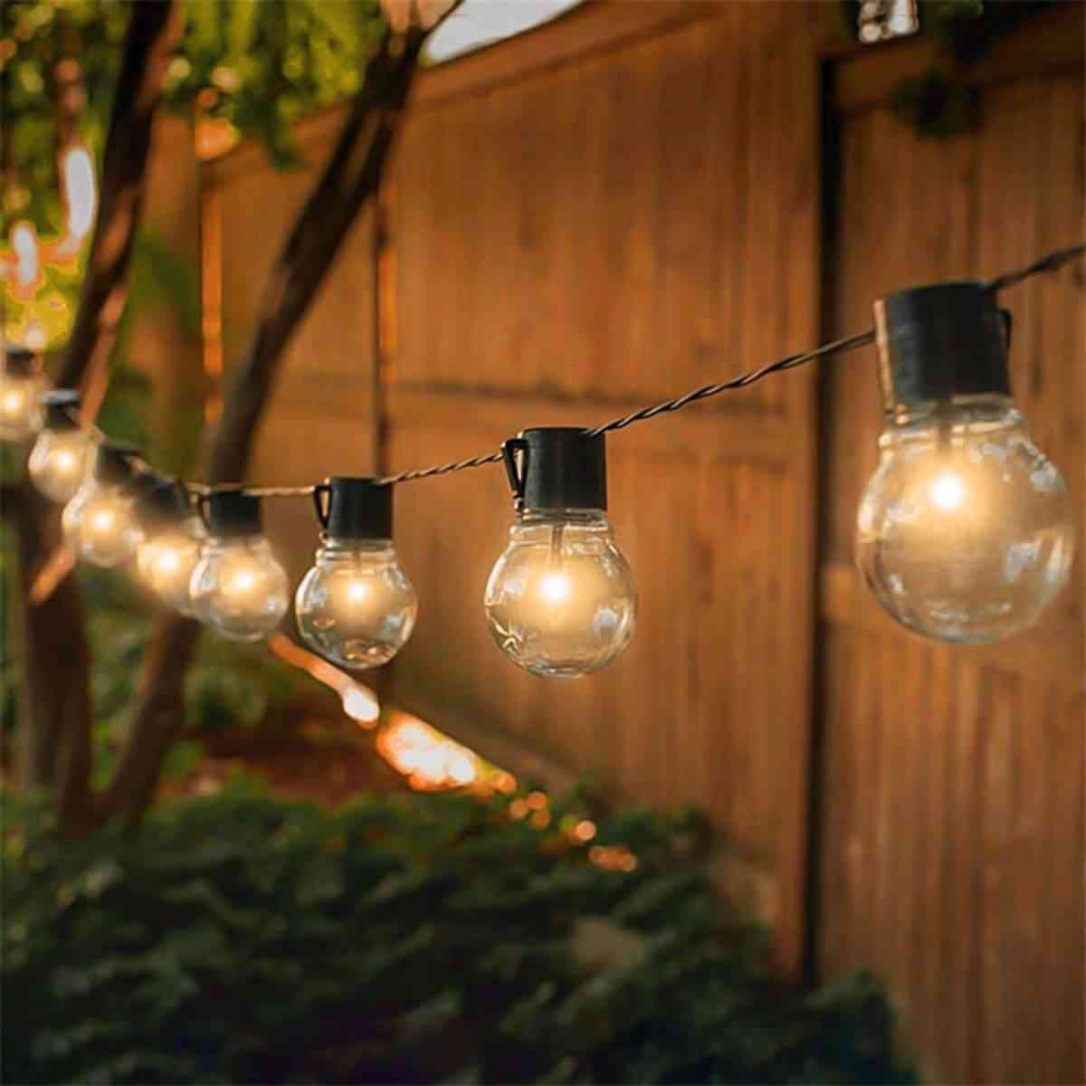 25ft Waterproof Globe String Lights With Bulbs