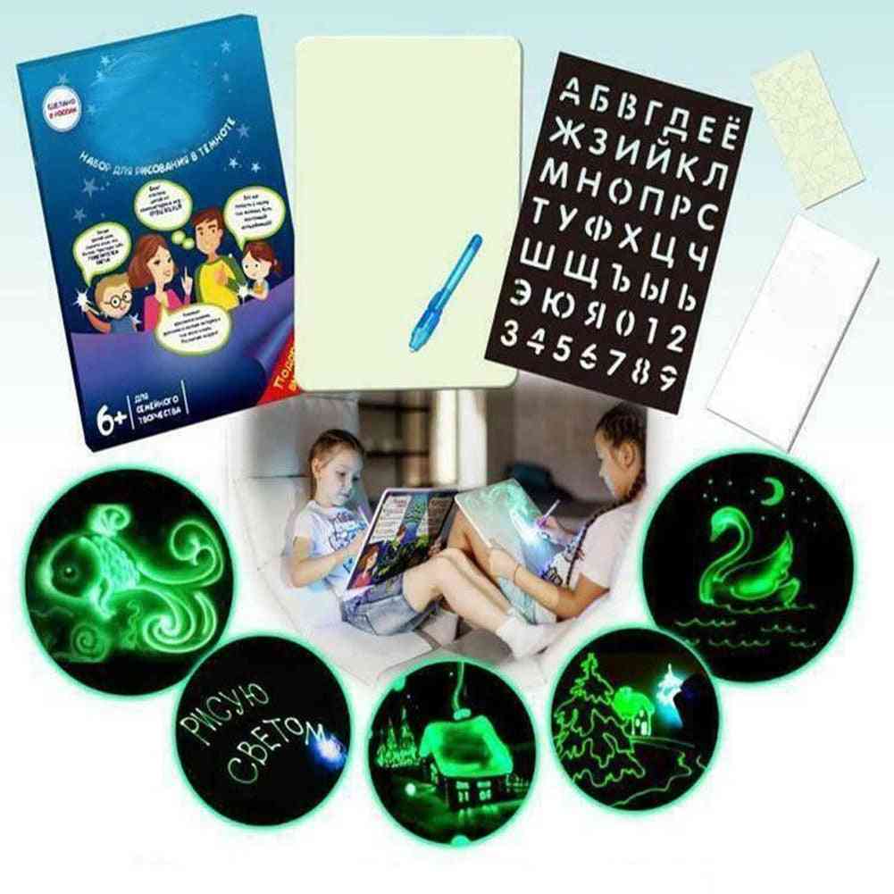 Illuminated Light Drawing Board Toy Development Drawing Doodle Tablets Education Em88