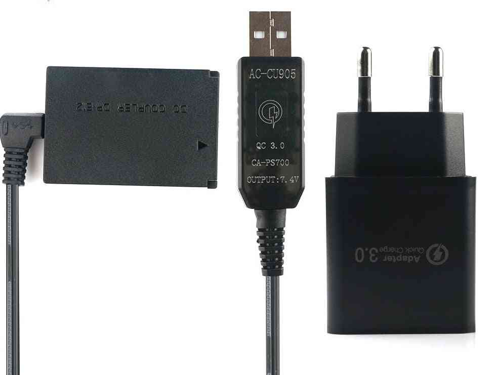 Dummy Battery Dc Power Bank Usb Cable For Canon