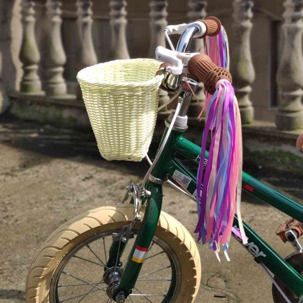 Bike Basket With Bell Stickers And Tassels Streamers For Kid