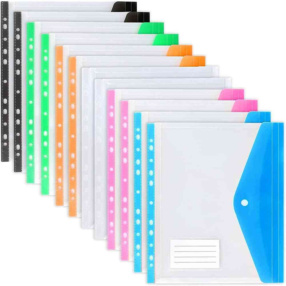 Plastic File Folders Wallets Colorful Document Files Envelope Bags