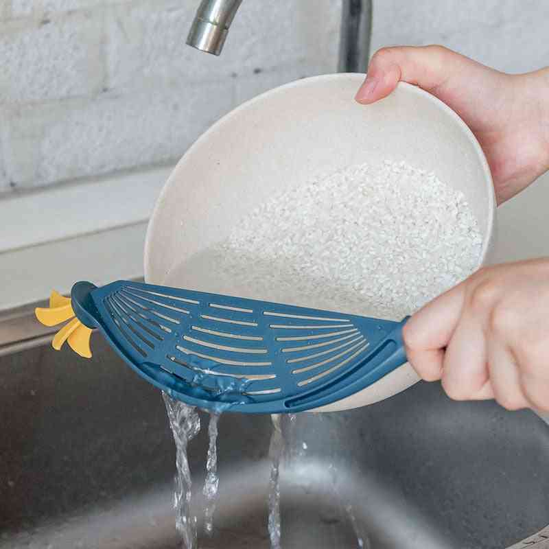Rice Washing Sieve, Household Kitchen Supplies, Cooking, Cleaning