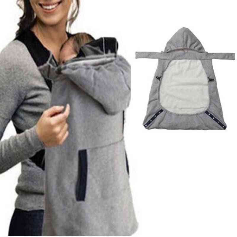 Focusnorm Warm Baby Sling Wrap Carrier Backpack Baby Carrier Blanket Gray Windproof Funtional Winter Warm Baby Carriers