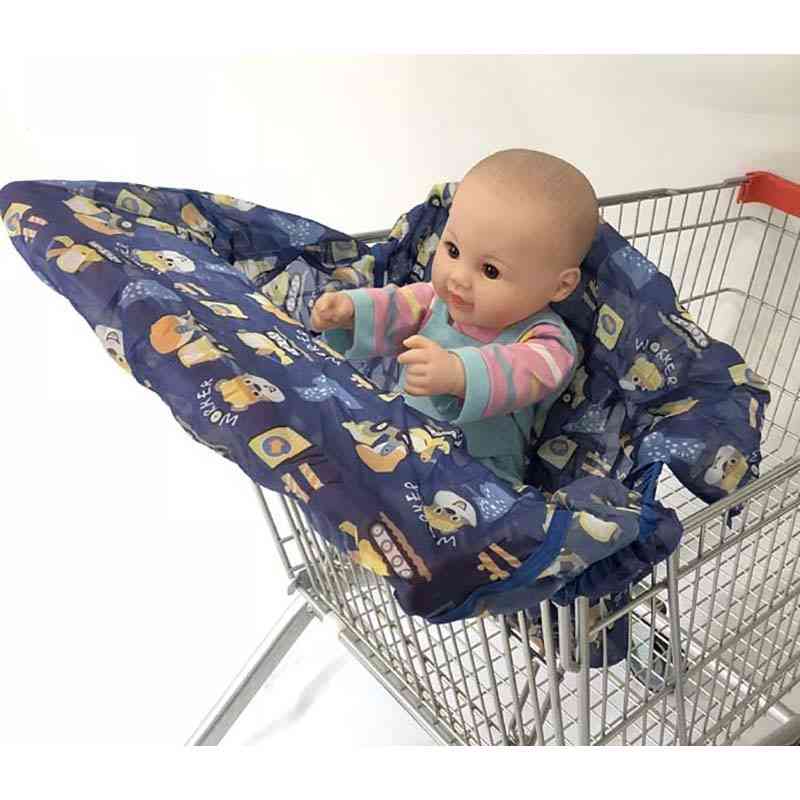 2in1 Trolley Cover Infant Supermarket Shopping Cart Cover High Chair And Grocery Cart Covers Kids Cushion Mat No Dirty Portable