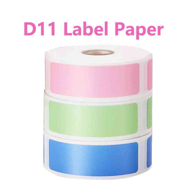 D11 Thermal Label Paper Niimbot D61 Mini Label Printer Paper Supermarket Waterproof Anti-oil Price Label Pure Color Label Stick