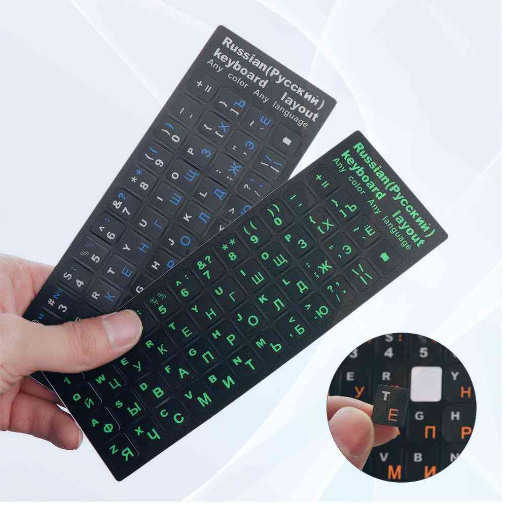 Russian Letters Keyboard Stickers Frosted Pvc For Notebook Computer Desktop High Quality Keyboard Keypad Laptop Accessories