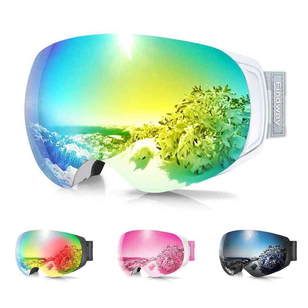 Snowboard Ski Goggles Magnet Interchangeable Lens