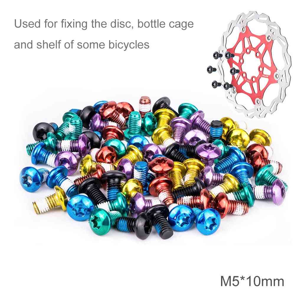 Mtb Bike Color Non-slip Disc Screw Bicycle M5x10mm Disk
