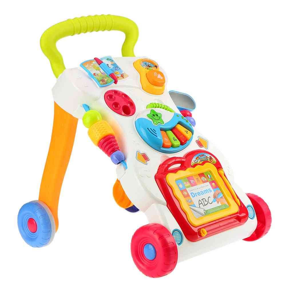 Multifunction Baby Walker Toddler Trolley Adjustable