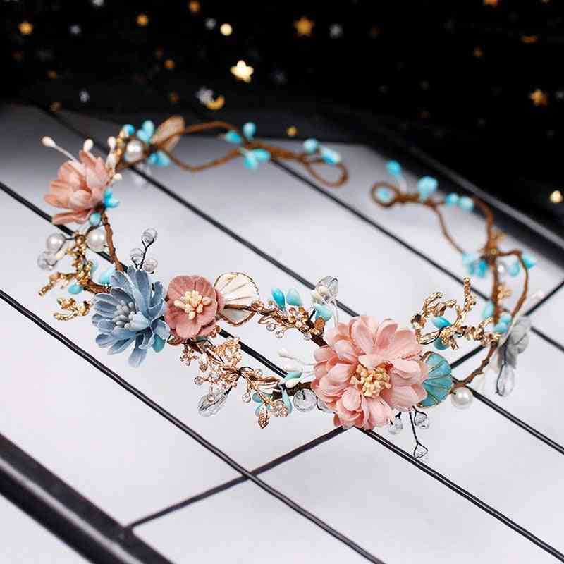 Flower Headwear Handmade Beads Baroque Bridal Wedding Accessories