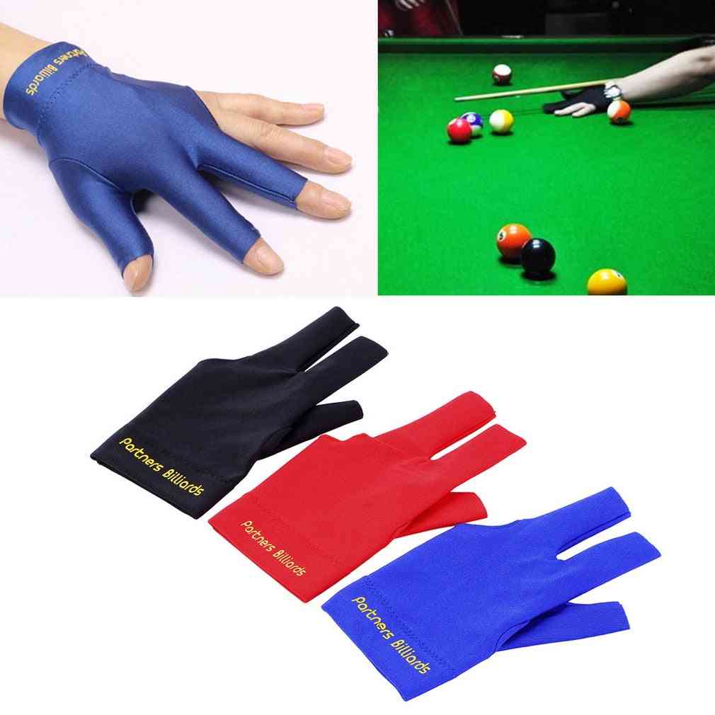 Three Fingers Full-finger Snooker Pool Cue Billiard Glove For Left Hand