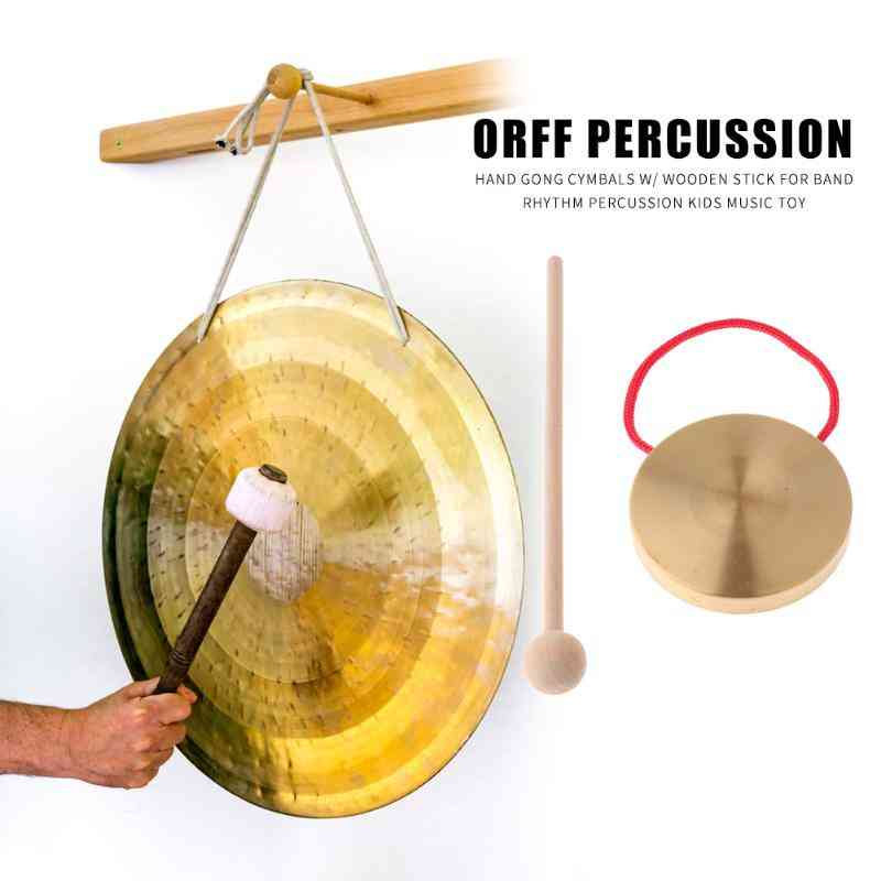 Hand Hand Gong Copper Cymbals With Wooden Stick