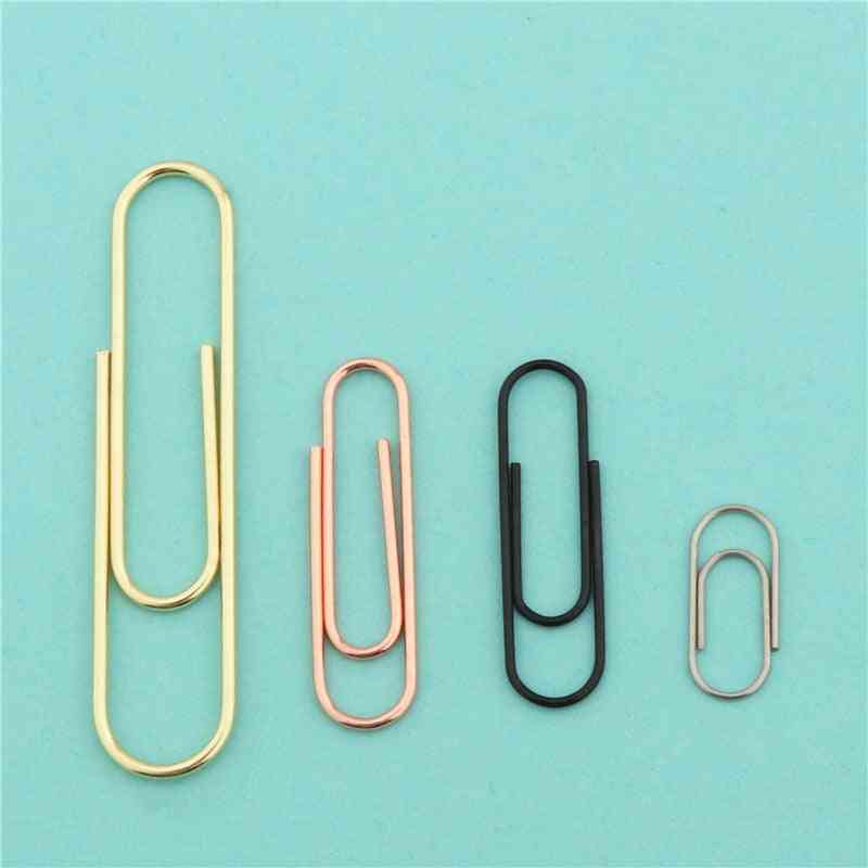 High Quality 28/33/50mm Notebook Bookmark Binder Paperclips Accessories Paper Clips Binding Supplies Student Office  Stationary