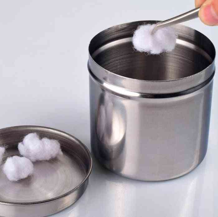 1pc Stainless Steel Disinfection Can Dental Cotton Ball