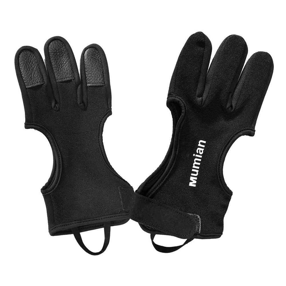 Three Finger Hand Guard Protector Archery Shooting Gloves