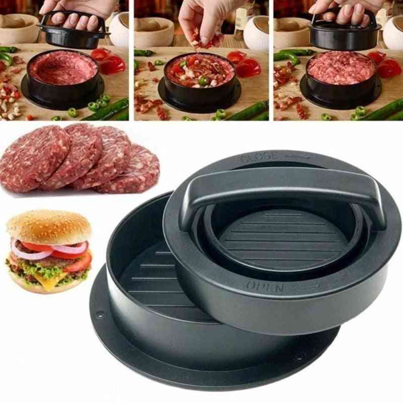 Kitchen Round Shape Burger Press Food Grade Abs Hamburger Meat Press Beef