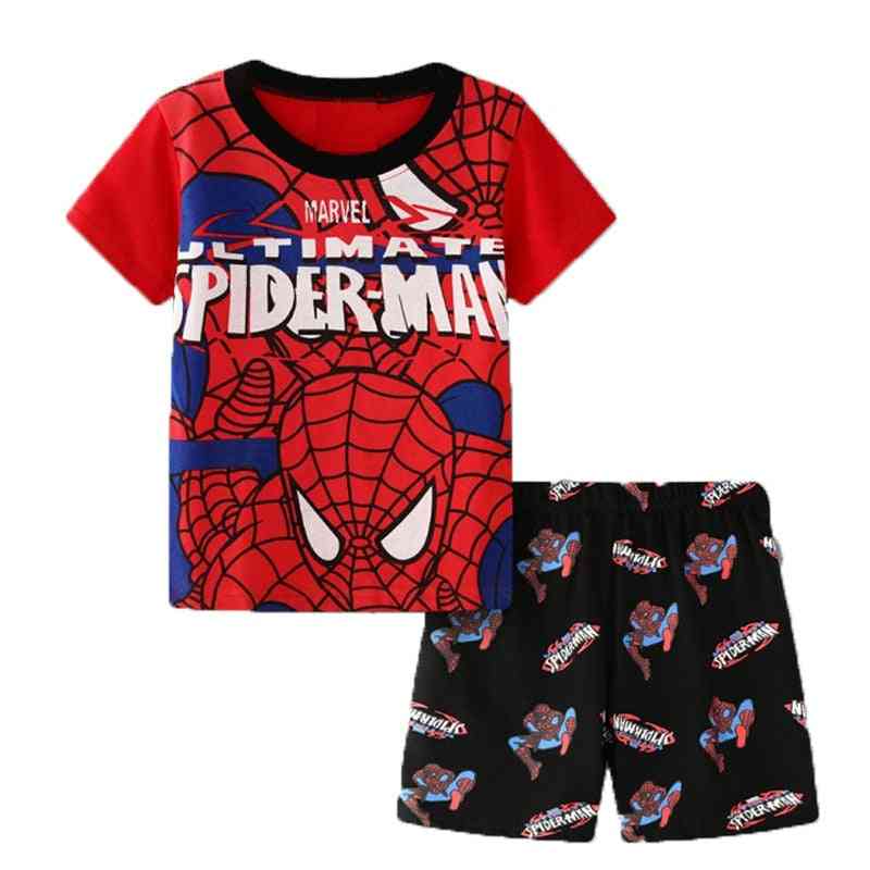 Summer Cotton Spiderman Short Sleeve T-shirt Sleepwear