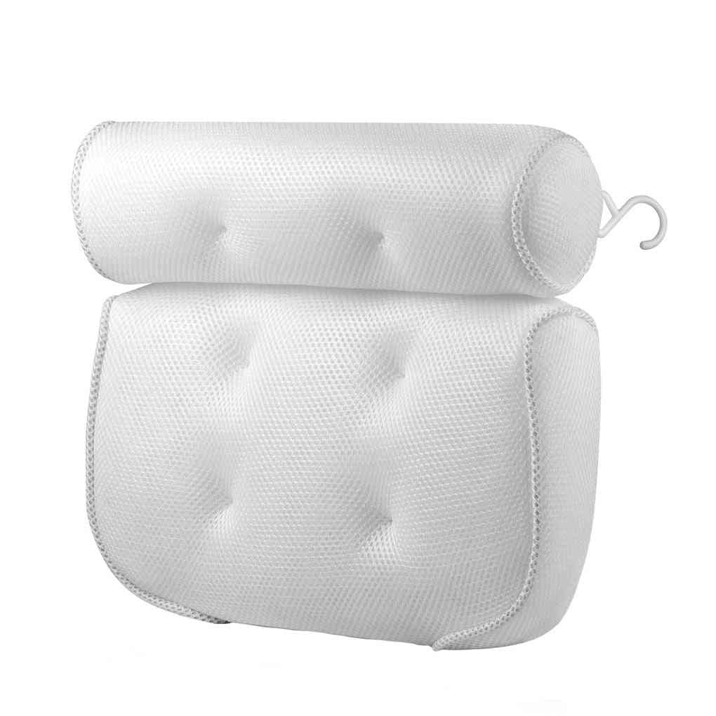 Bathtub Head Neck Support Pillow Breathable Mesh Cloth Bath Headrest
