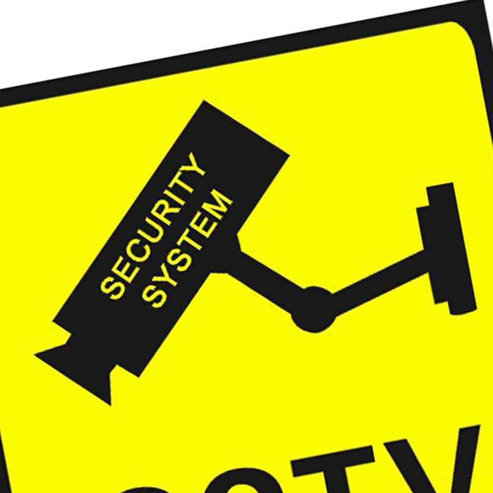 Firkantede cctv 24 timers monitor kamera advarselsmærkater