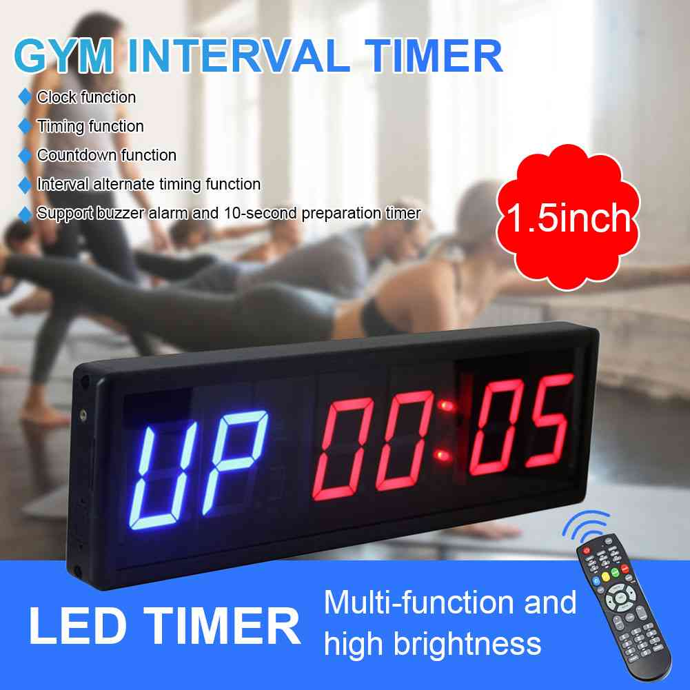 Aluminum Timers 1.5'' Programmable Led Interval Timer Big Stopwatch