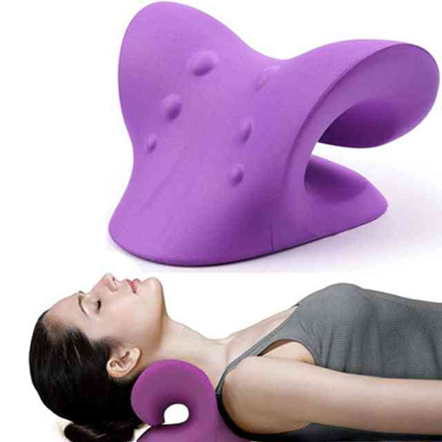 Neck Shoulder Stretcher Traction Device Pillow For Pain Relief