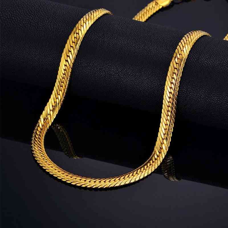 Hip Hop Curb Long Chain Necklace Men