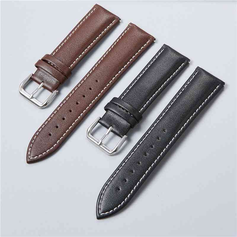 Genuine Leather Watchbands Calfskin Watch Straps Accessories Men Women
