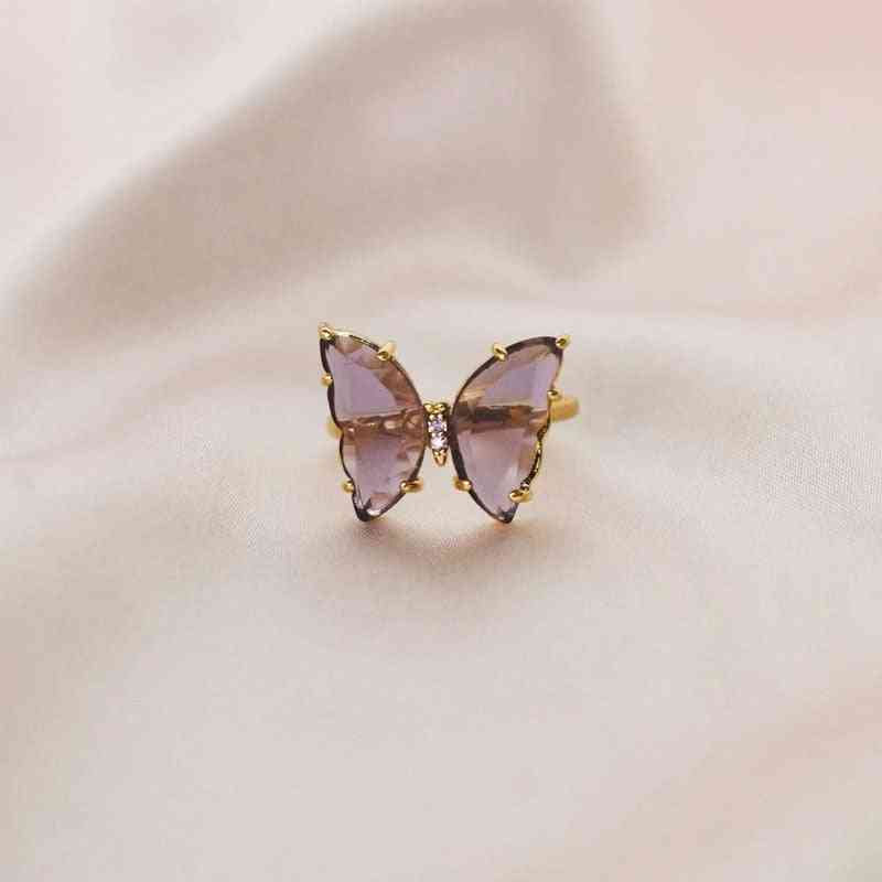 New Simple Personality Creative Butterfly Ring Popular