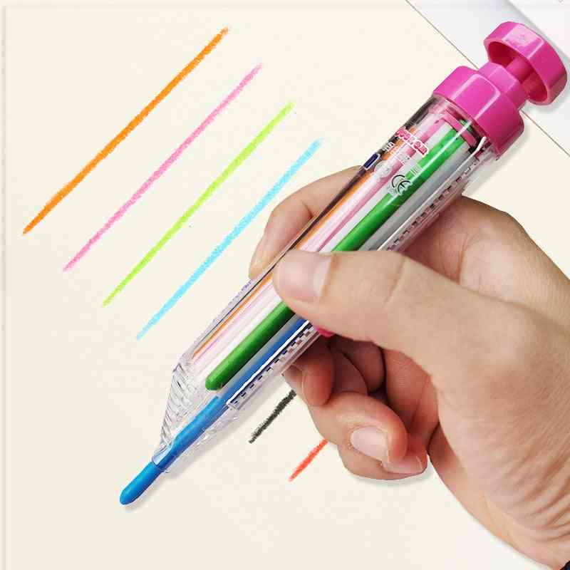 8 In 1 Multicolor Crayons Creative Push Style Painting Tools