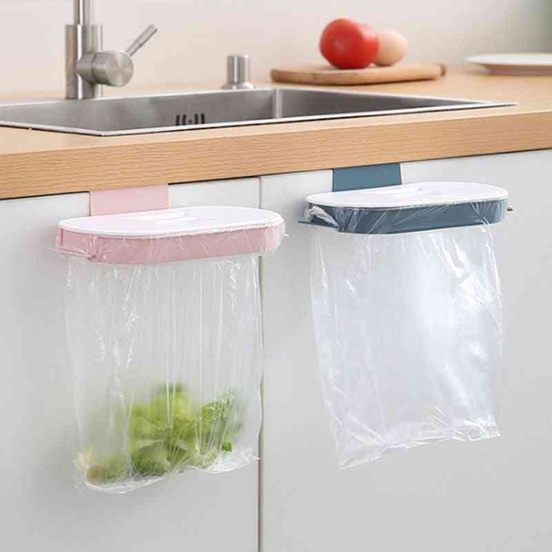 Plastic Garbage Hanging Bag Kitchen Trash Storage Rack