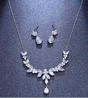 Leaves-shape Dazzling Wedding Costume Accessories Jewelry Sets