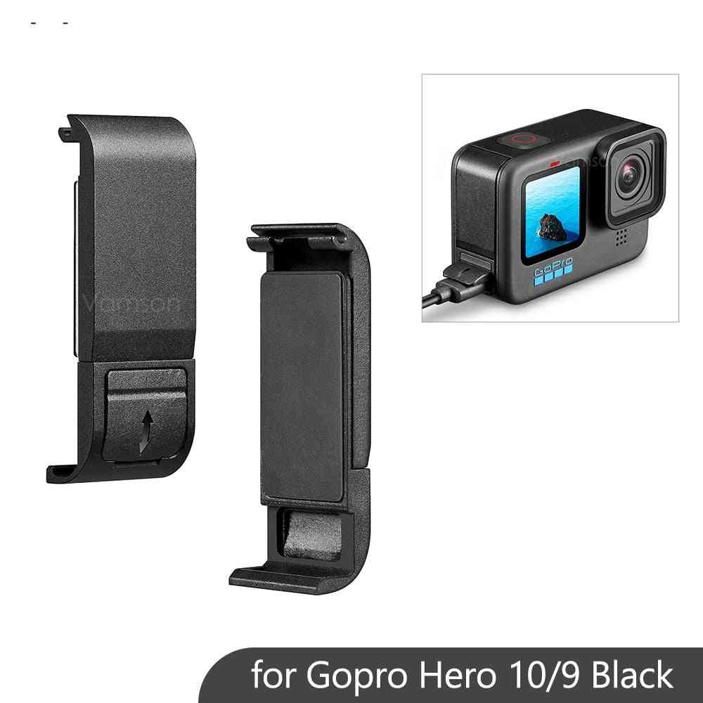 Aftageligt låg charge port side taske til gopro hero 10 9 kamera