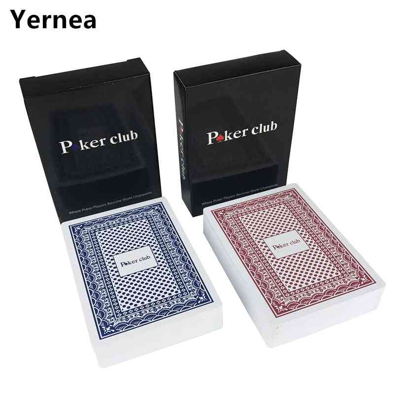 New 2 Sets/lot Baccarat Texas Hold'em Plastic Waterproof Scrub Playing Cards Poker Club Cards Board Games 2.48*3.46 Inch Yernea