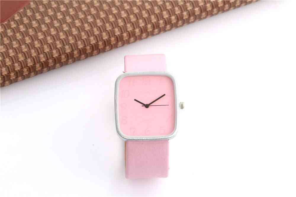 Fashion Watches Green Leather Watch Women Square Watches Ladies