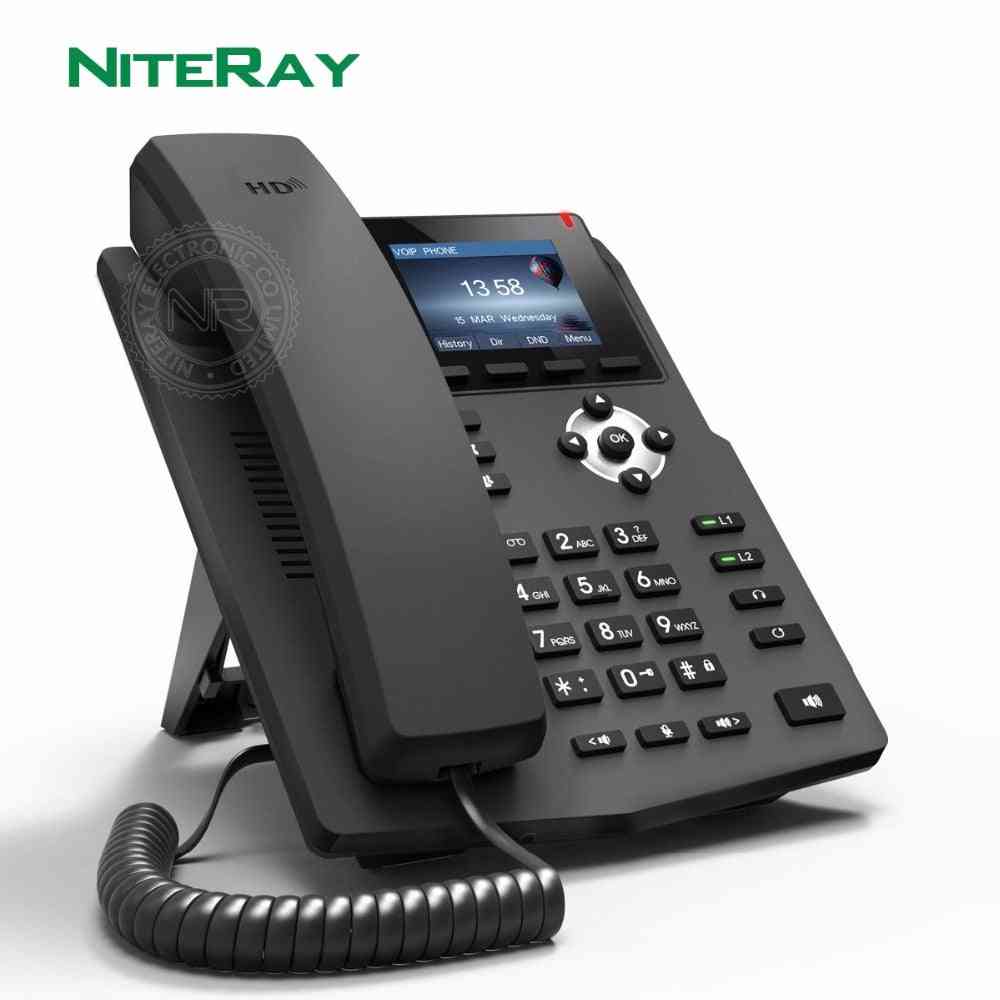 1 poe 2 sip lines nybörjar företags ip telefon, sip telefon med rj9 headset gränssnitt niteray