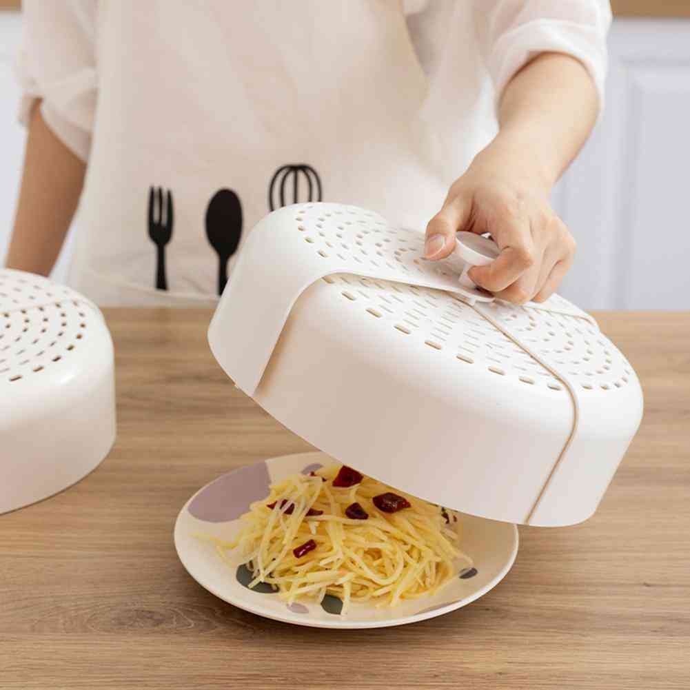 Foldable Food Plate Cover Serving Dish Cover For Dessert Plates Household