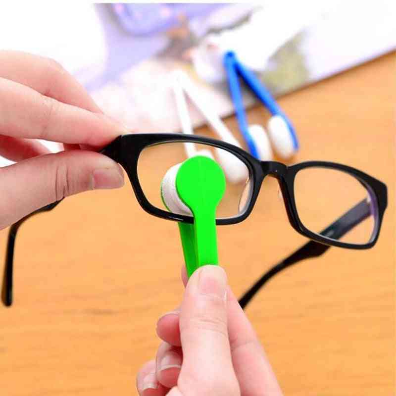 Multifunctional Glass Brush Microfiber Eyeglasses Cleaner