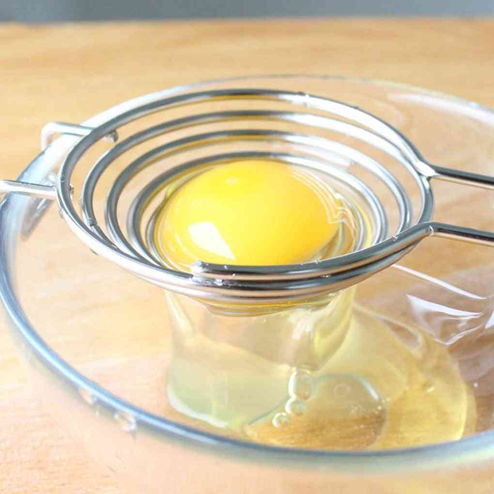 Spiral rustfrit stål æggehvide separator æggeblomme fjerner divider køkken