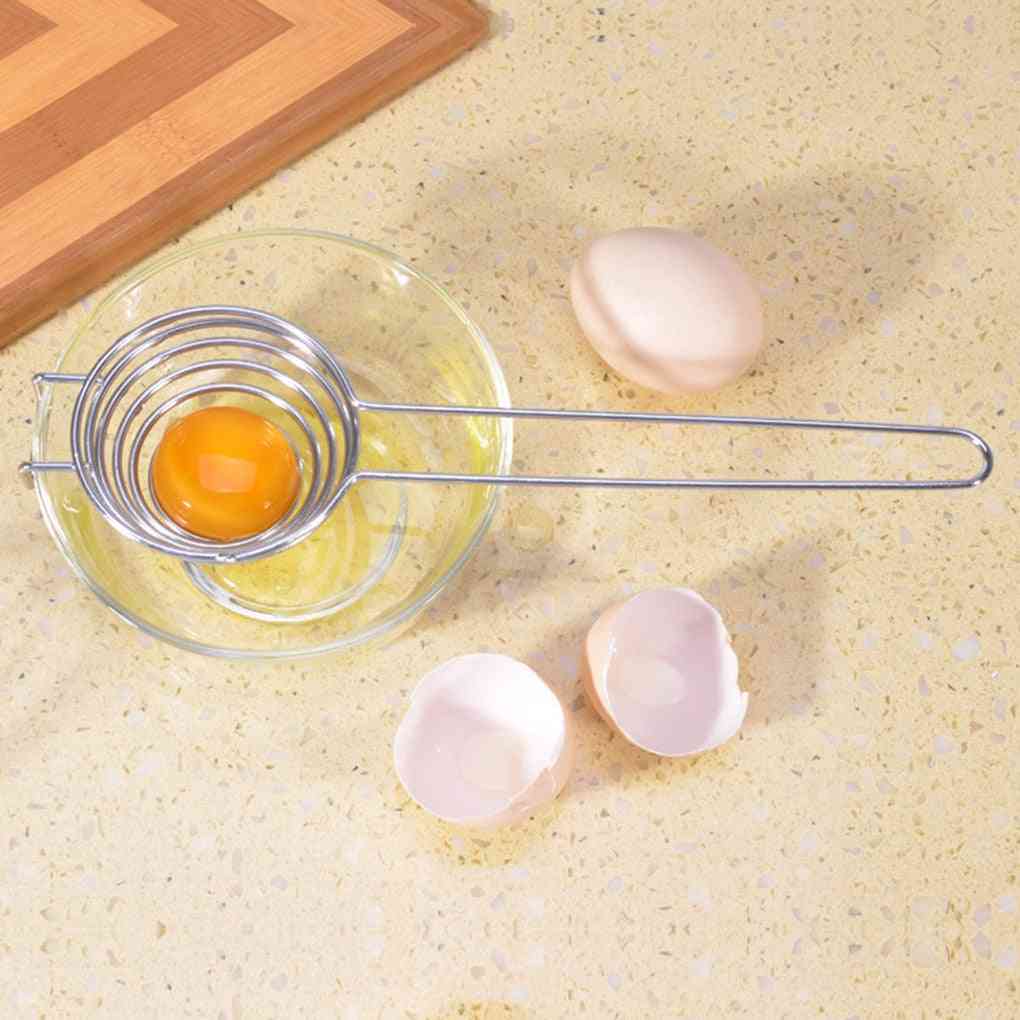 Spiral rustfrit stål æggehvide separator æggeblomme fjerner divider køkken