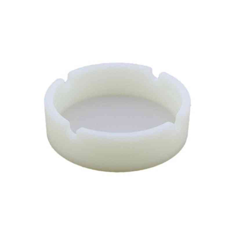 Round/square Luminous Silicone Ashtray Desktop White Yellow Powder
