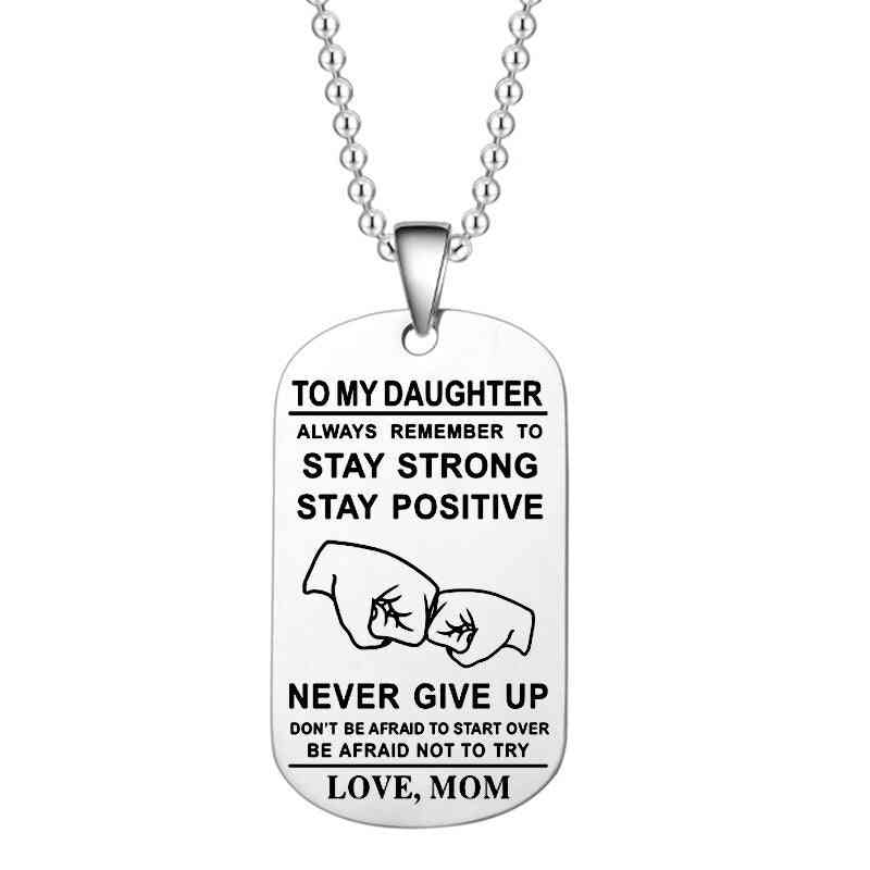 Laser Stainless Steel Pendant Necklaces