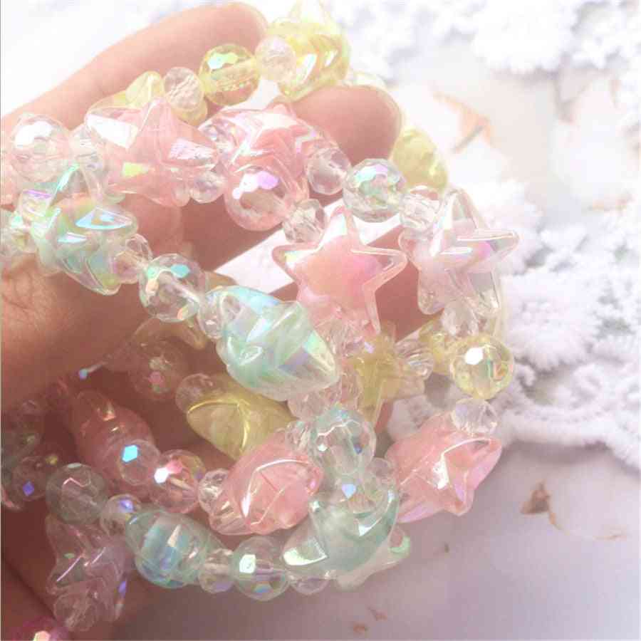 Handmade Lolita Girl Candy Color Start Bracelet Lolita Beads Bracelet
