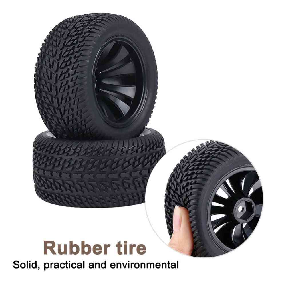 Rubber Racing Car Tires & Plastic Hubs Wheel Rims For 1:12 Rc Car
